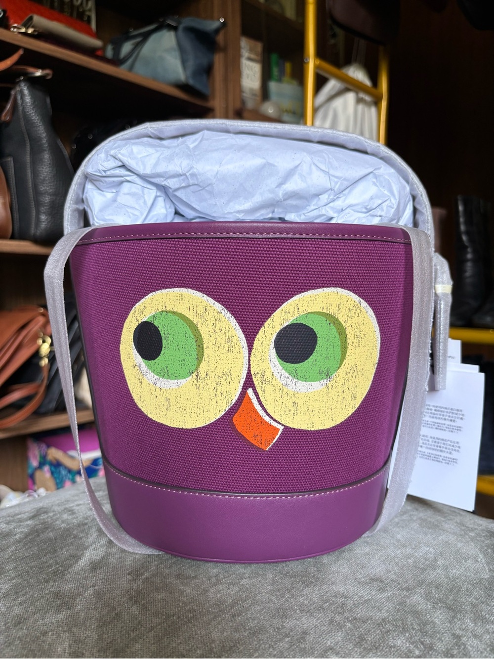 NWT COACH Trick or Treat Halloween Owl Bucket Bag